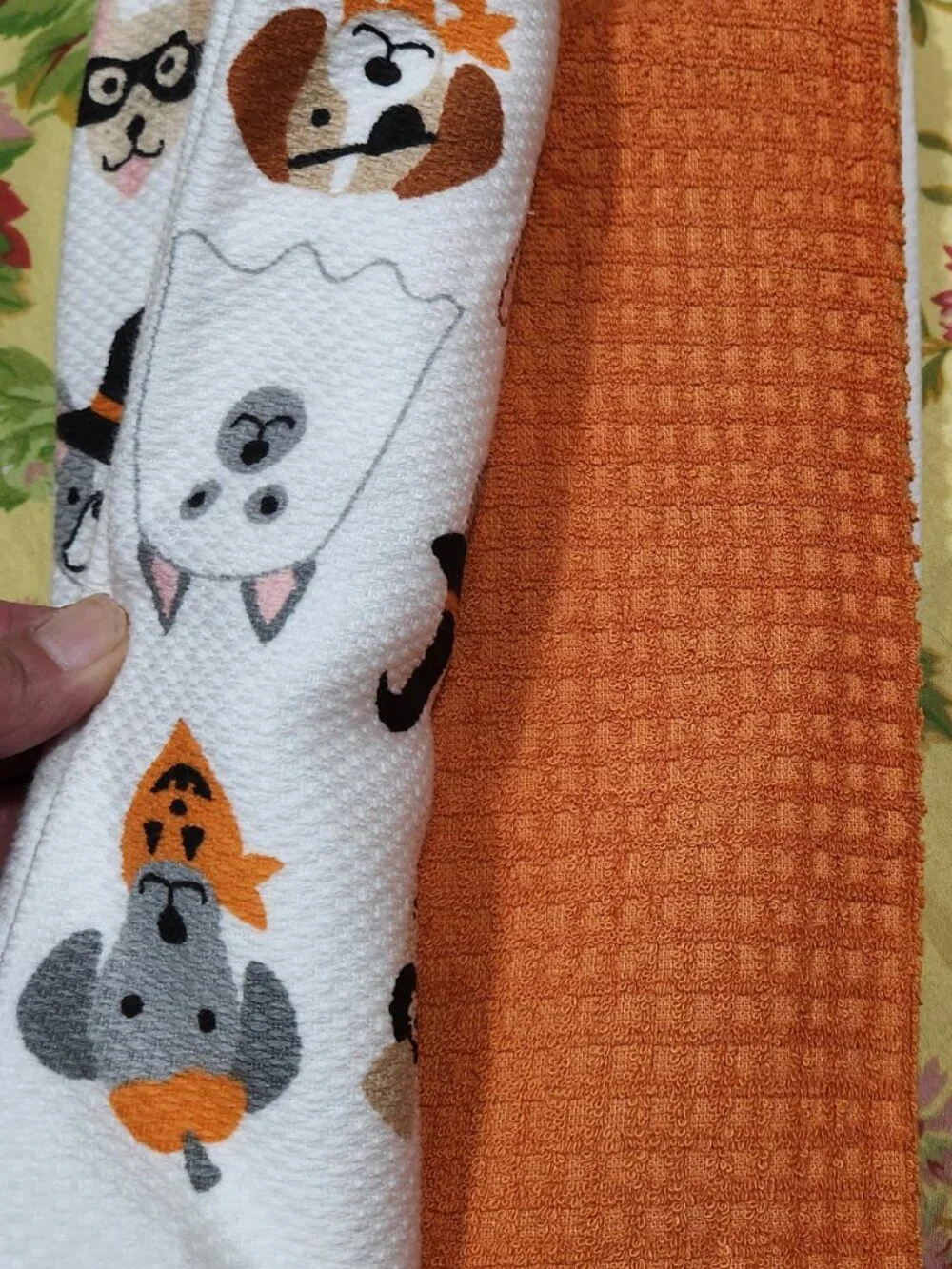 Set 3 Casaba Halloween Kitchen Towel Set Dog Theme